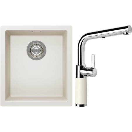 Set Schock S12-11 (dřez Kaia N-100S Magnolia + baterie SC-540.120 Magnolia)