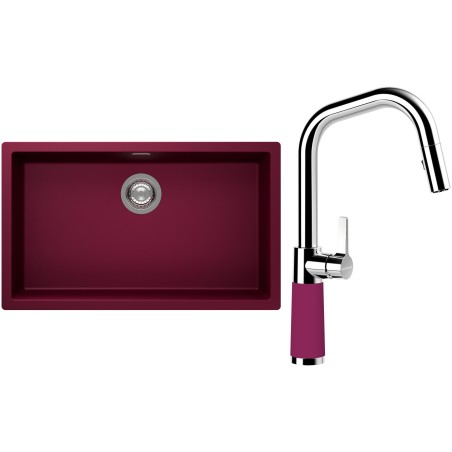 Set Schock S15-9 (dřez Kaia N-100XL Berry + baterie SC-530.120 Berry)