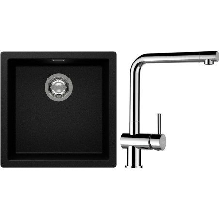 Set Schock S13-12 (dřez Kaia N-100 Magma + baterie Epos Chrom)