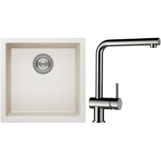 Set Schock S13-3 (dřez Kaia N-100 Magnolia + baterie Epos Nerezový vzhled)