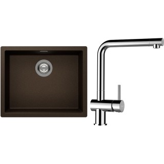 Set Schock S14-12 (dřez Kaia N-100L Bronze + baterie Epos Chrom)