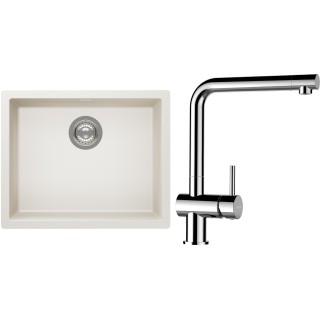 Set Schock S14-12 (dřez Kaia N-100L Magnolia + baterie Epos Chrom)