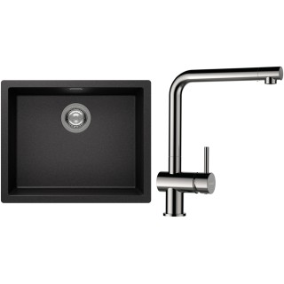 Set Schock S14-3 (dřez Kaia N-100L Stone + baterie Epos Nerezový vzhled)