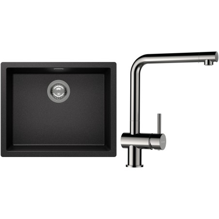 Set Schock S14-3 (dřez Kaia N-100L Stone + baterie Epos Nerezový vzhled)