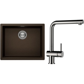 Set Schock S14-3 (dřez Kaia N-100L Bronze + baterie Epos Nerezový vzhled)