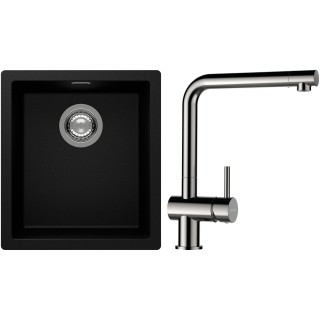 Set Schock S12-3 (dřez Kaia N-100S Puro + baterie Epos Nerezový vzhled)