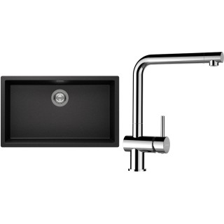 Set Schock S15-12 (dřez Kaia N-100XL Stone + baterie Epos Chrom)