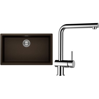 Set Schock S15-12 (dřez Kaia N-100XL Bronze + baterie Epos Chrom)