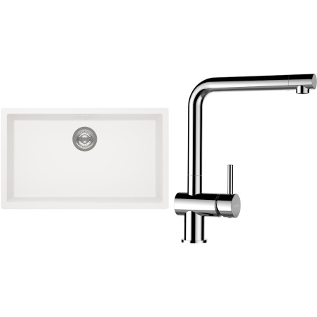 Set Schock S15-12 (dřez Kaia N-100XL Polaris + baterie Epos Chrom)