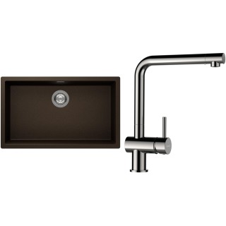 Set Schock S15-3 (dřez Kaia N-100XL Bronze + baterie Epos Nerezový vzhled)