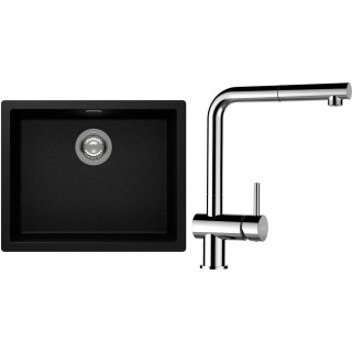 Set Schock S14-13 (dřez Kaia N-100L Magma + baterie Epos.120 Chrom)