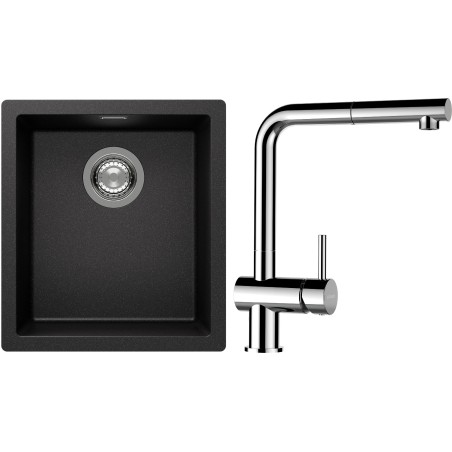 Set Schock S12-13 (dřez Kaia N-100S Stone + baterie Epos.120 Chrom)