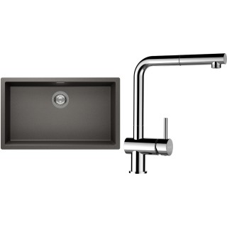 Set Schock S15-13 (dřez Kaia N-100XL Silverstone + baterie Epos.120 Chrom)