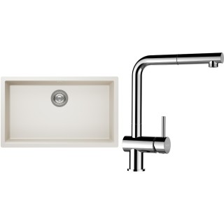 Set Schock S15-13 (dřez Kaia N-100XL Magnolia + baterie Epos.120 Chrom)