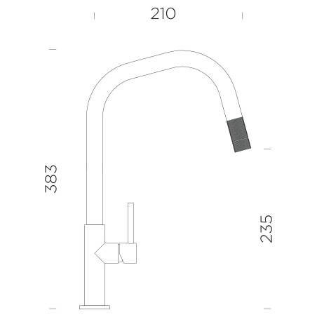 Kuchyňská baterie Schock Talinos.120 Copper brushed