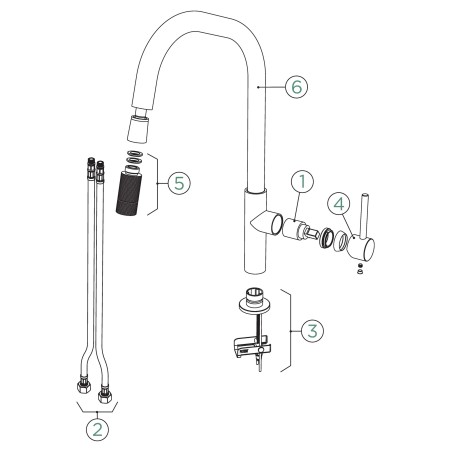 Kuchyňská baterie Schock Talinos.120 Gunmetal brushed