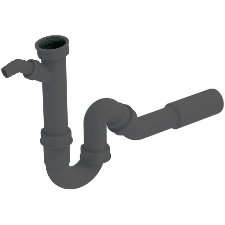 Sifon Schock 629229G, 1 1/2 palce s přípojkou na myčku, šedá