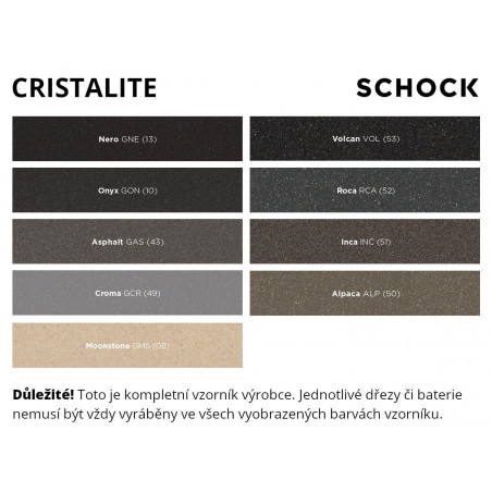 Set Schock 55 (dřez Nemo N-100S + baterie Altos S) Onyx Set Schock 55 (dřez Nemo N-100S + baterie Altos S) Onyx