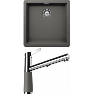 Set Schock S12-5 (dřez Greenwich N-100 Silverstone + baterie SC-510.120 Silverstone)