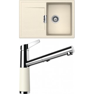 Set Schock S5-5 (dřez Mono D-100S Magnolia + baterie SC-510.120 Magnolia)