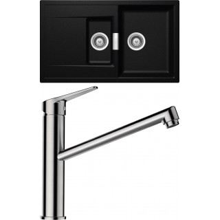 Set Schock 13-21 (dřez Mono D-150 Magma + baterie Metis Nerezový vzhled)