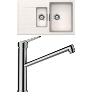 Set Schock 13-21 (dřez Mono D-150 Polaris + baterie Metis Nerezový vzhled)