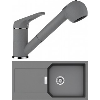 Set Schock S18-2 (dřez Manhattan D-100L Croma + baterie Cosmo.120 Croma)