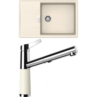 Set Schock S17-5 (dřez Tia D-100LS Magnolia + baterie SC-510.120 Magnolia)