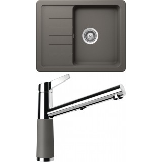 Set Schock S1-5 (dřez Toledo D-100XS Silverstone + baterie SC-510.120 Silverstone)