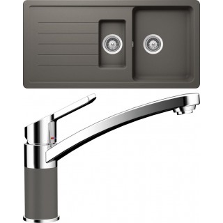 Set Schock S4-3 (dřez Toledo D-150 Silverstone + baterie SC-90 Silverstone)