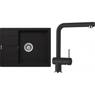 Set Schock S17-3 (dřez Manhattan D-100 Onyx + baterie Epos Onyx)