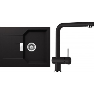 Set Schock S15-3 (dřez Manhattan D-100XS Nero + baterie Epos Nero)