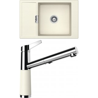 Set Schock S4-5 (dřez Mono D-100XS Magnolia + baterie SC-510.120 Magnolia)