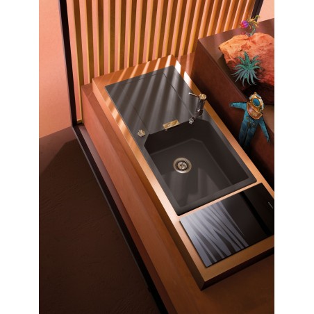 Kuchyňský dřez Schock Manhattan D-100L Asphalt, spodní montáž