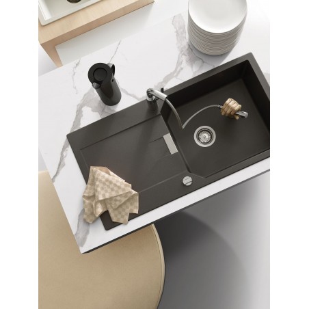 Kuchyňský dřez Schock Manhattan D-100L Onyx, spodní montáž