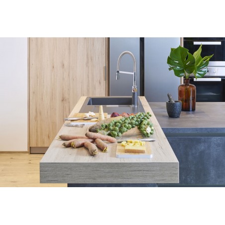 Kuchyňský dřez Schock Mono D-100L Silverstone, montáž do roviny