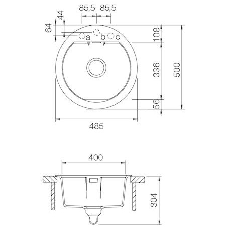 Kuchyňský dřez Schock Mono R-100 Day, spodní montáž