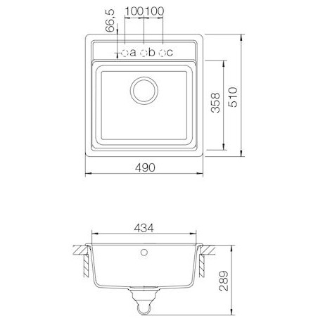 Kuchyňský dřez Schock Nemo N-100S Asphalt, spodní montáž