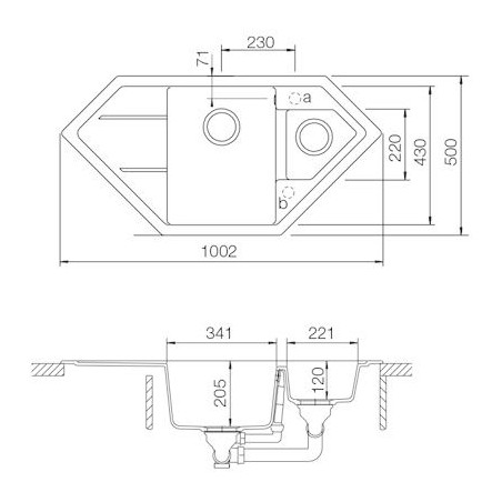 Kuchyňský dřez Schock Signus C-150 Silverstone, spodní montáž