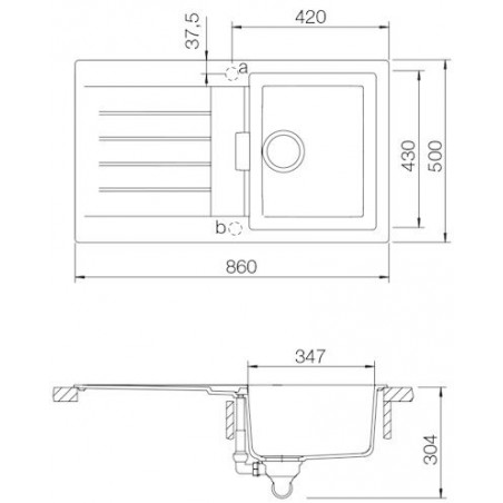 Kuchyňský dřez Schock Signus D-100 Bronze, montáž do roviny