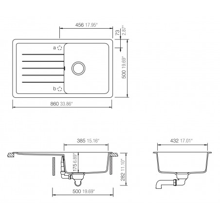 Kuchyňský dřez Schock Toledo D-100 Magma, spodní montáž