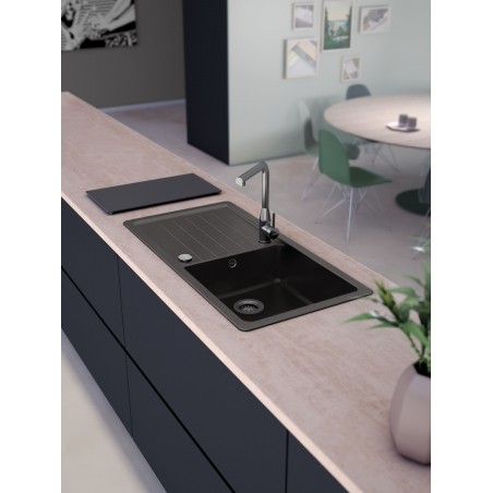 Kuchyňský dřez Schock Toledo D-100L Bronze, spodní montáž