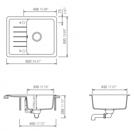 Kuchyňský dřez Schock Toledo D-100XS Stone, horní montáž
