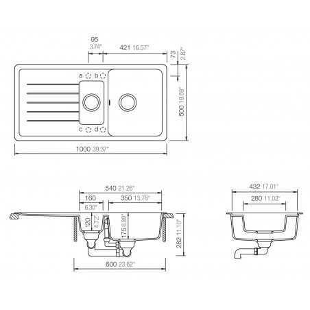 Kuchyňský dřez Schock Toledo D-150 Stone, spodní montáž