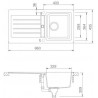 Kuchyňský dřez Schock Typos D-100S Croma, spodní montáž