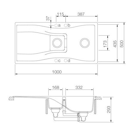 Kuchyňský dřez Schock Waterfall D-150 Magma, spodní montáž