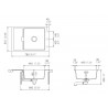 Kuchyňský dřez Schock Mono D-100XS Magnolia + krájecí deska a mřížka, horní montáž