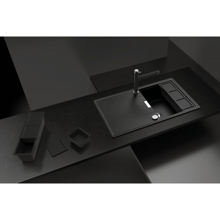 Kuchyňský dřez Schock Tia D-100 Magnolia + sada misek, horní montáž