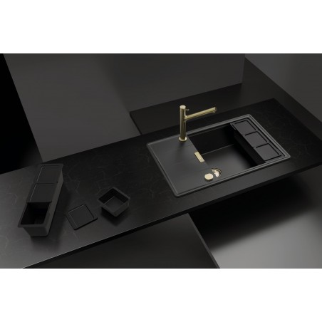 Kuchyňský dřez Schock Tia D-100LS Magnolia + sada misek, horní montáž