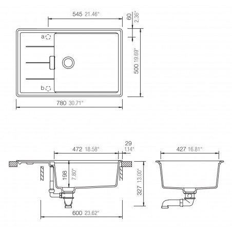 Kuchyňský dřez Schock Tia D-100LS Silverstone + sada misek, spodní montáž